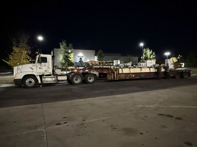 Strapping down a night load - the job ends when the machine is secured, not at five o'clock